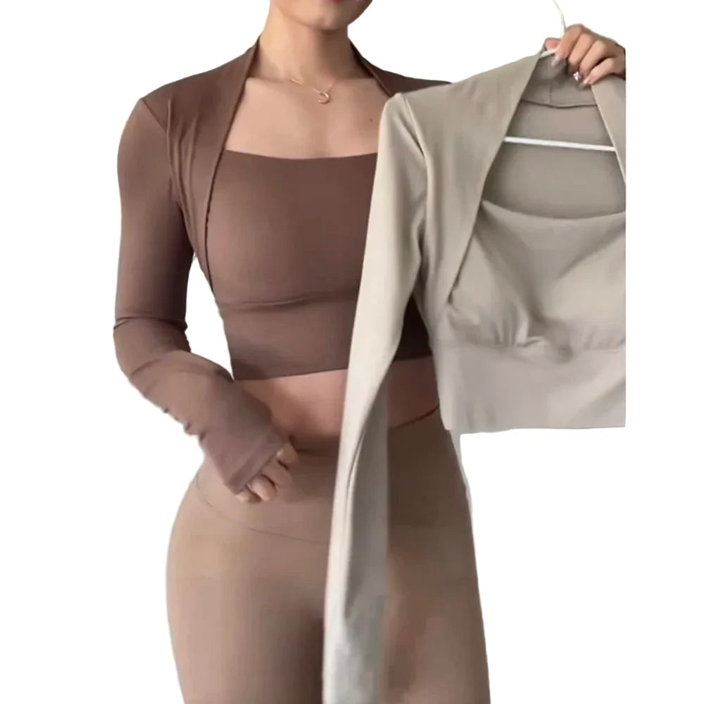 Elegant Long Sleeve Yoga Workout Top
