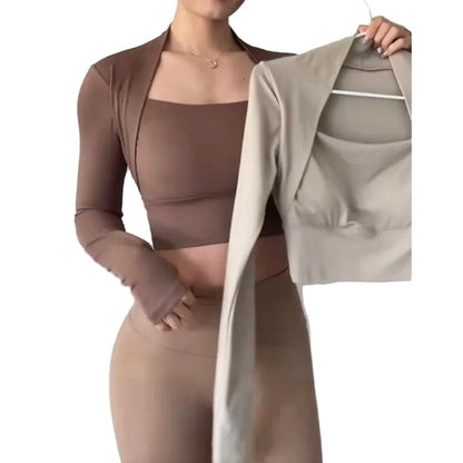 Elegant Long Sleeve Yoga Workout Top