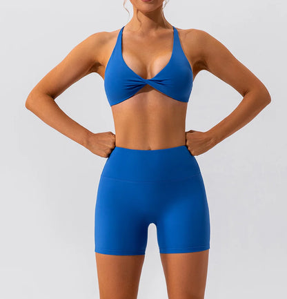 Criss-Cross Back Sports Bra Workout Top
