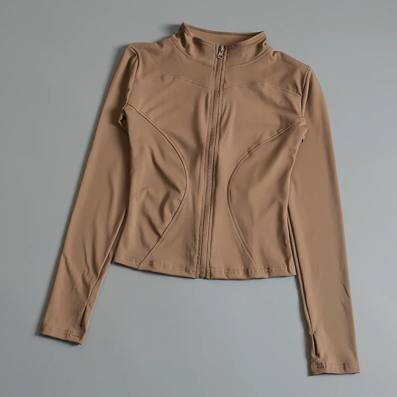 Women's Running Jacket – Slim Fit Zip-Up Activewear