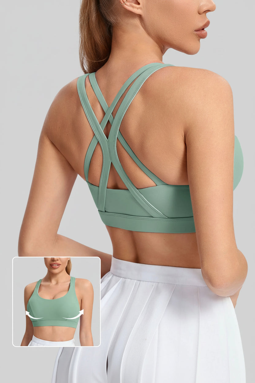 Cross-Back Sculpt Sports Bra
