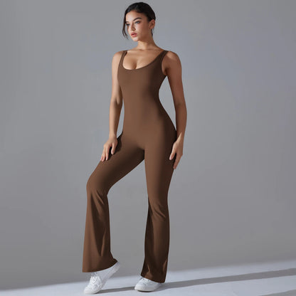 V-Back Sculpting Workout Jumpsuit