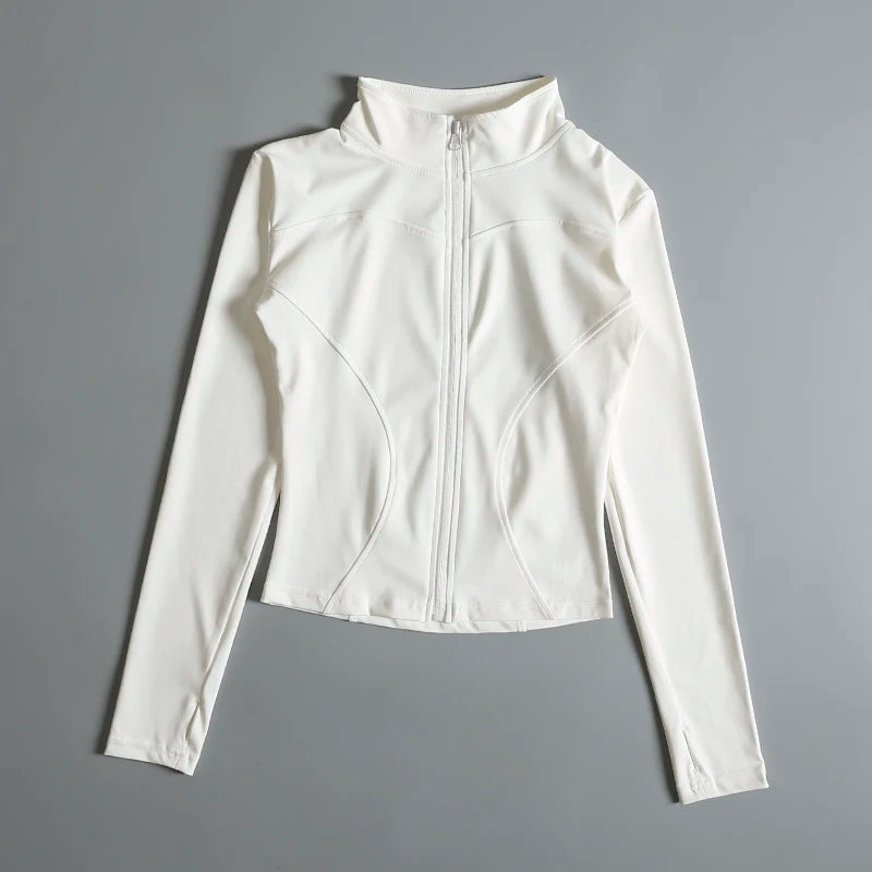 Women's Running Jacket – Slim Fit Zip-Up Activewear