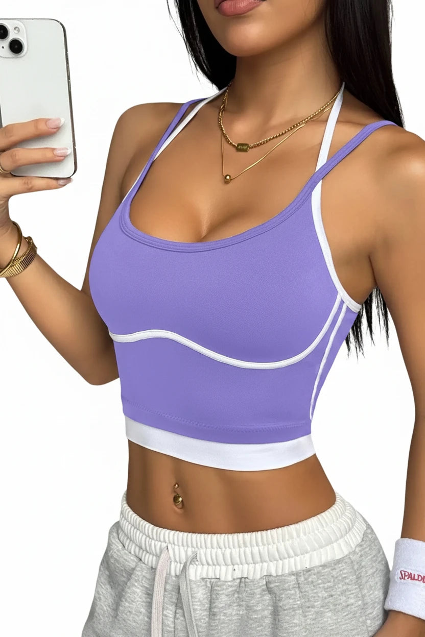 Women’s Supportive Color Block Workout Top
