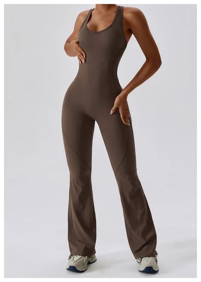 Women's Seamless Fitness Jumpsuit – Stretch One-Piece Yoga & Workout Romper