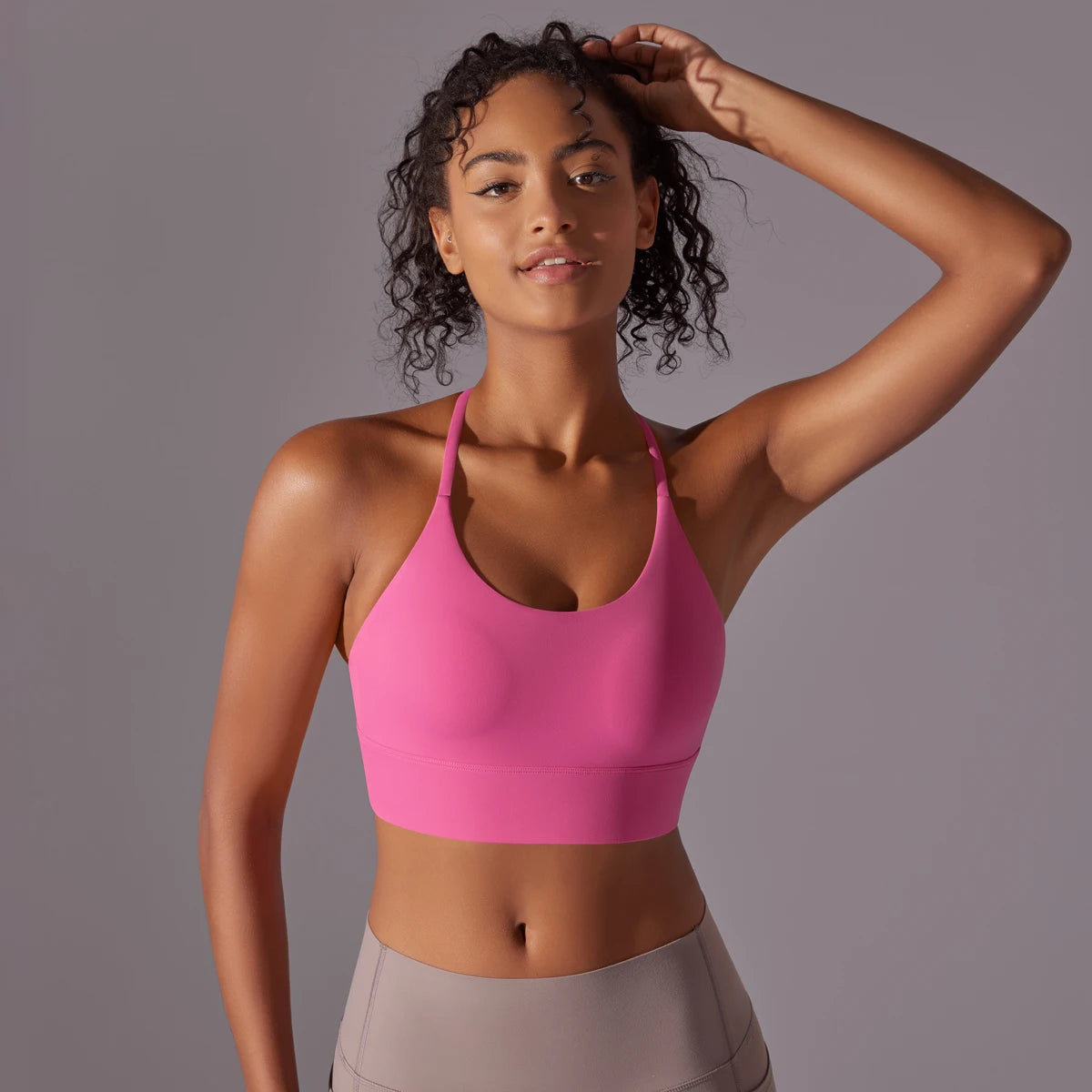 Backless Push-Up Sports Bra with Removable Pads