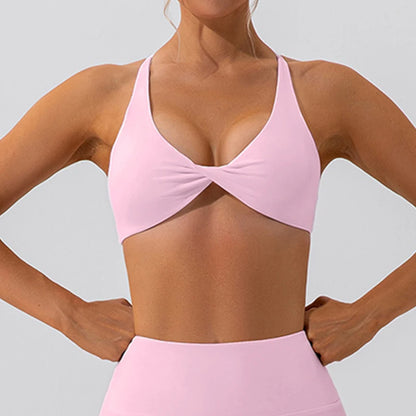 Criss-Cross Back Sports Bra Workout Top