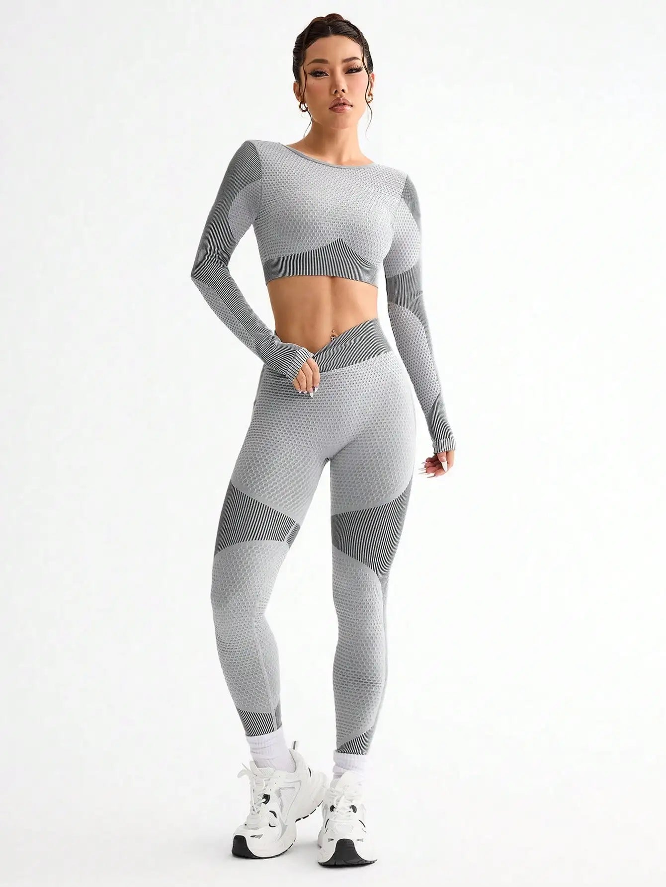 2-Piece Seamless Women's Workout Set – Breathable Sports Bra & High-Waisted Leggings Yoga Outfit