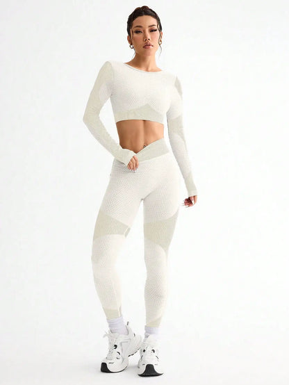 2-Piece Seamless Women's Workout Set – Breathable Sports Bra & High-Waisted Leggings Yoga Outfit