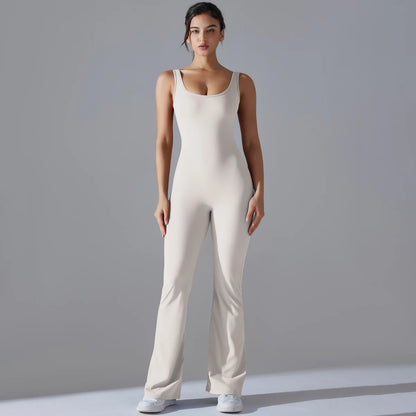 V-Back Sculpting Workout Jumpsuit