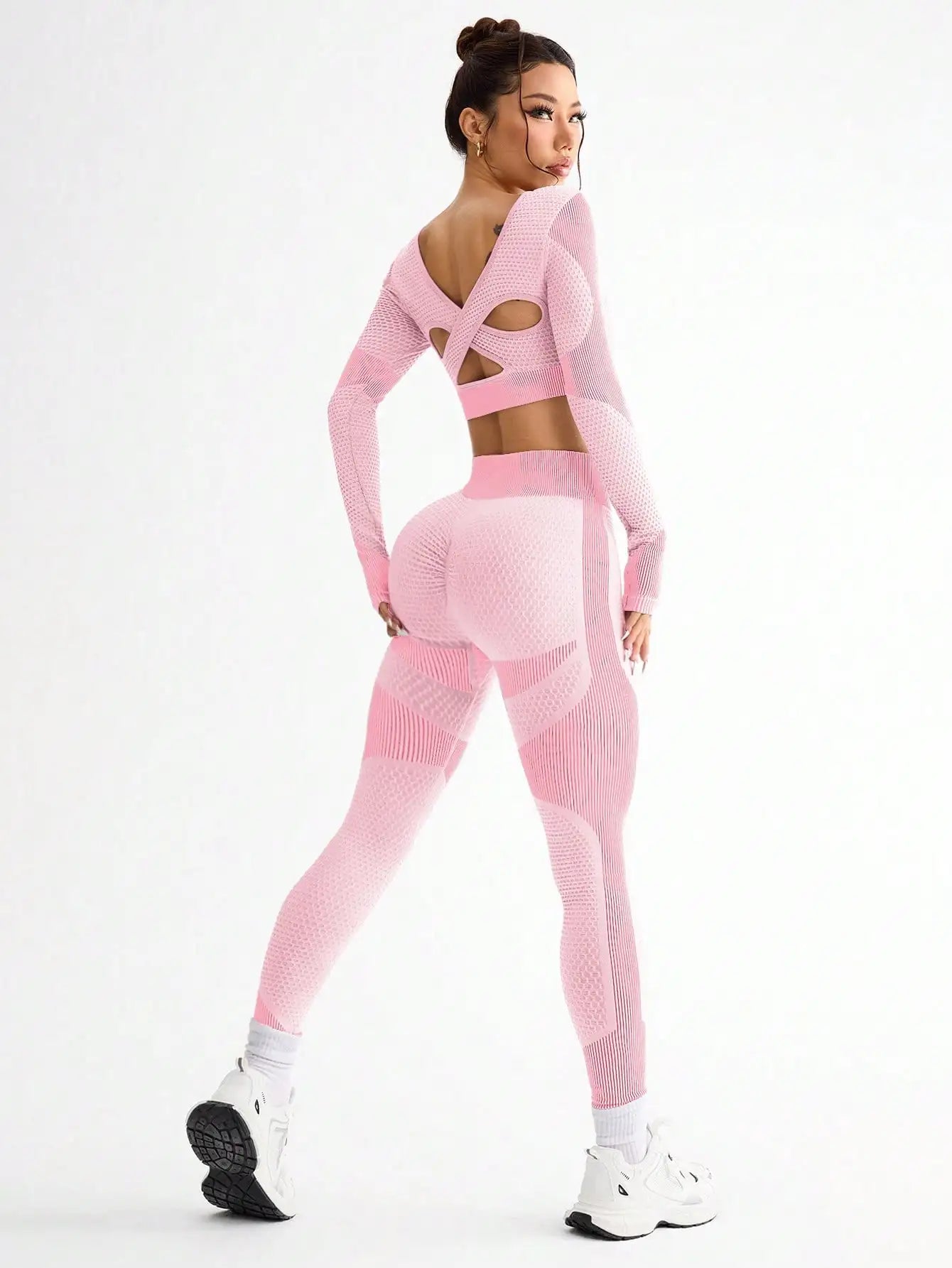 2-Piece Seamless Women's Workout Set – Breathable Sports Bra & High-Waisted Leggings Yoga Outfit