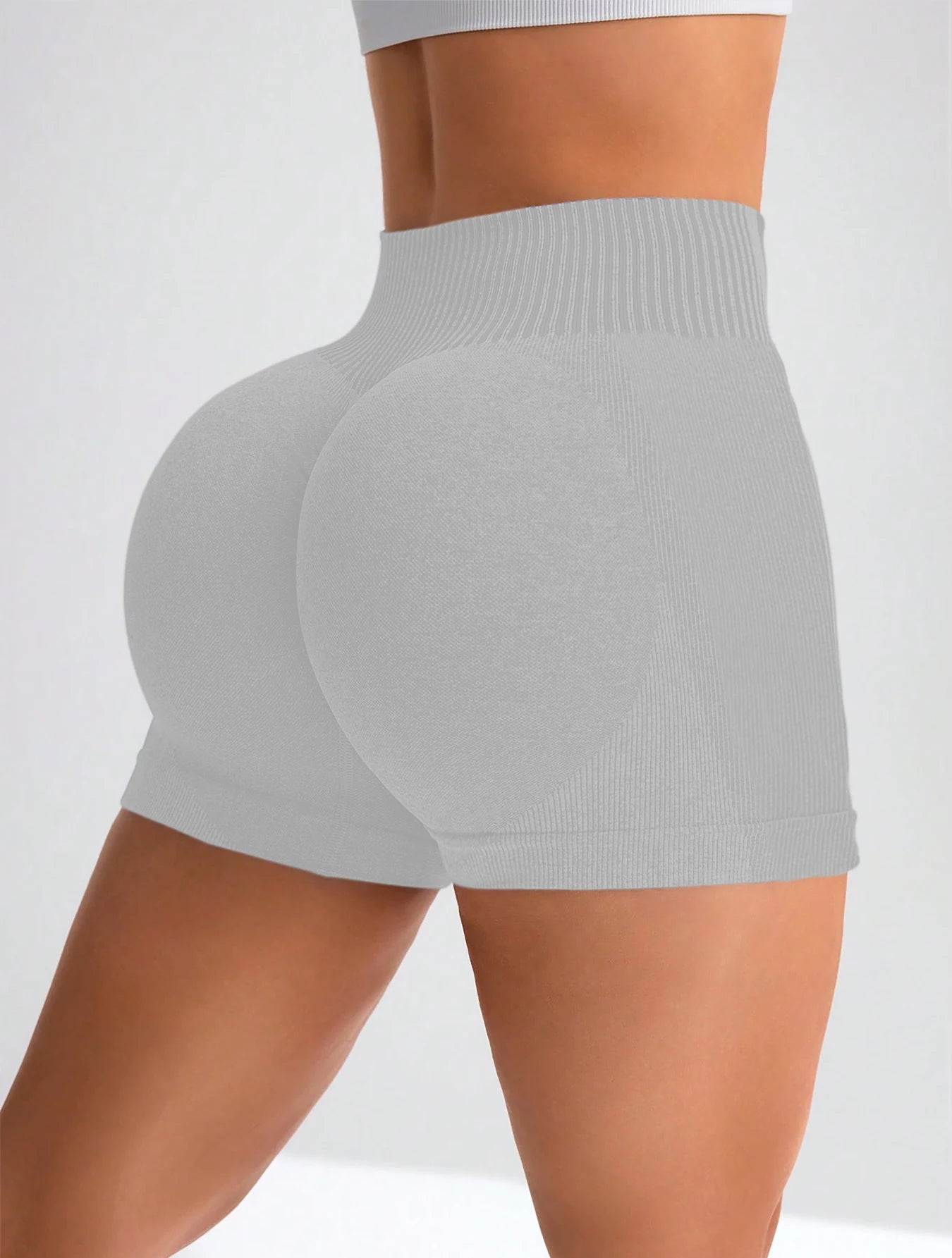 Women's High-Waisted Workout Shorts – Tummy Control Seamless Yoga & Gym Shorts