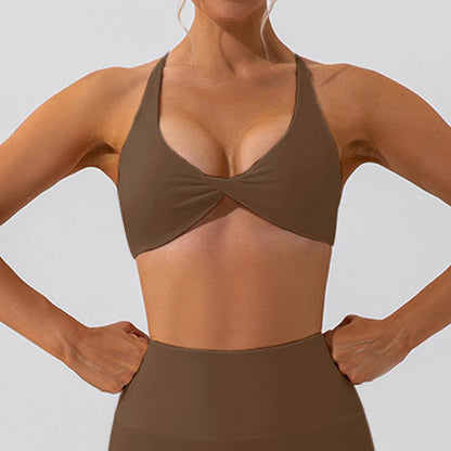 Criss-Cross Back Sports Bra Workout Top