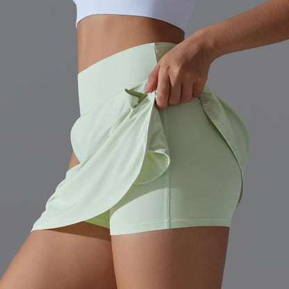 High-Waist Active Tennis Skirt