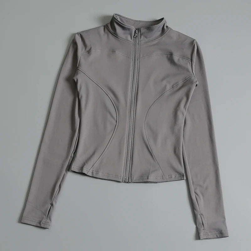 Women's Running Jacket – Slim Fit Zip-Up Activewear