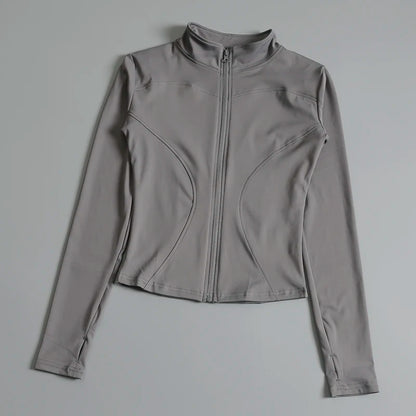 Women's Running Jacket – Slim Fit Zip-Up Activewear