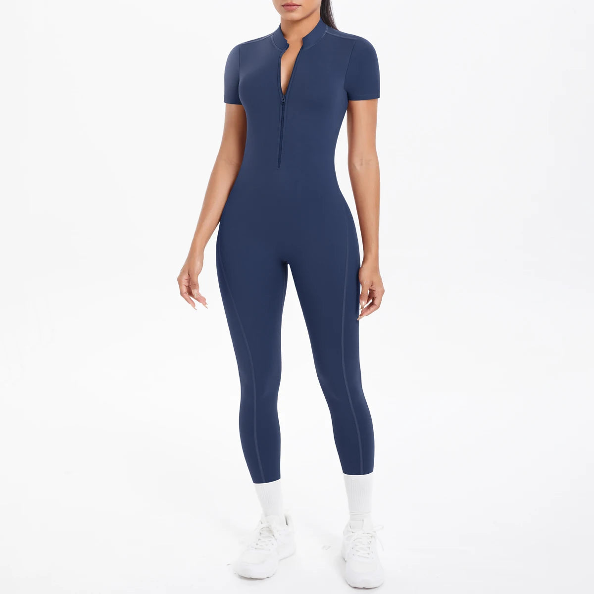 Women's Backless Scrunch Jumpsuit – Seamless Push-Up Yoga & Workout One-Piece